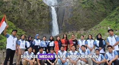 PT Inalum Bersama Dengan Penerima Beasiswa KSE Medan Raya Melaksanakan  Kunjungan Ke Wisata Air Terjun Ponot Yang Merupakan Air Terjun Tertinggi Di Indonesia.